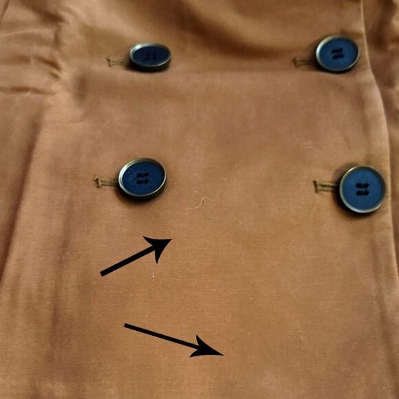 Ann Taylor Loft Brown double Button Wrap Skirt - Picture 5 of 6